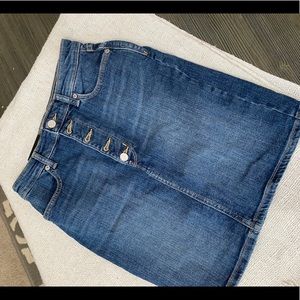 Button Up Jean Skirt